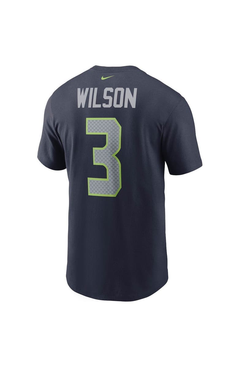 Nike Men's Nike Russell Wilson College Navy Seattle Seahawks Name & Number T-Shirt, Alternate, color, 