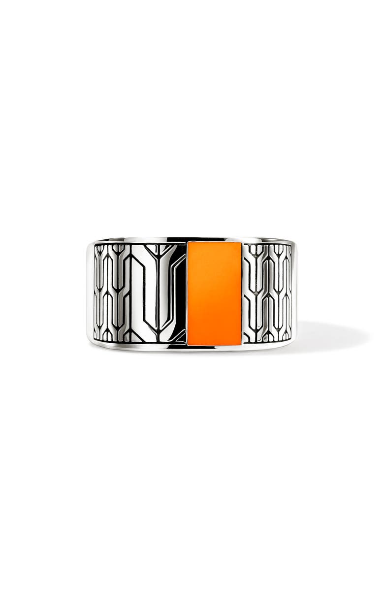 John Hardy Icon 50 Signet Ring, Main, color, Silver