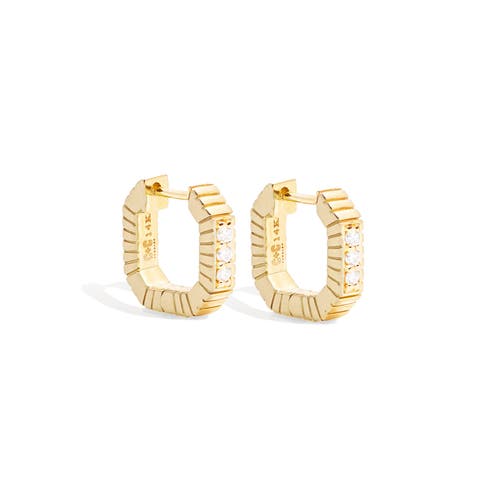 Campbell + Charlotte Spark Octagon Huggie In Gold