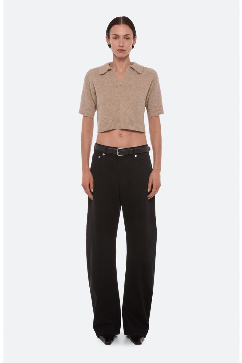 Wool Crop Polo, Alternate, color, OATMEAL MELANGE