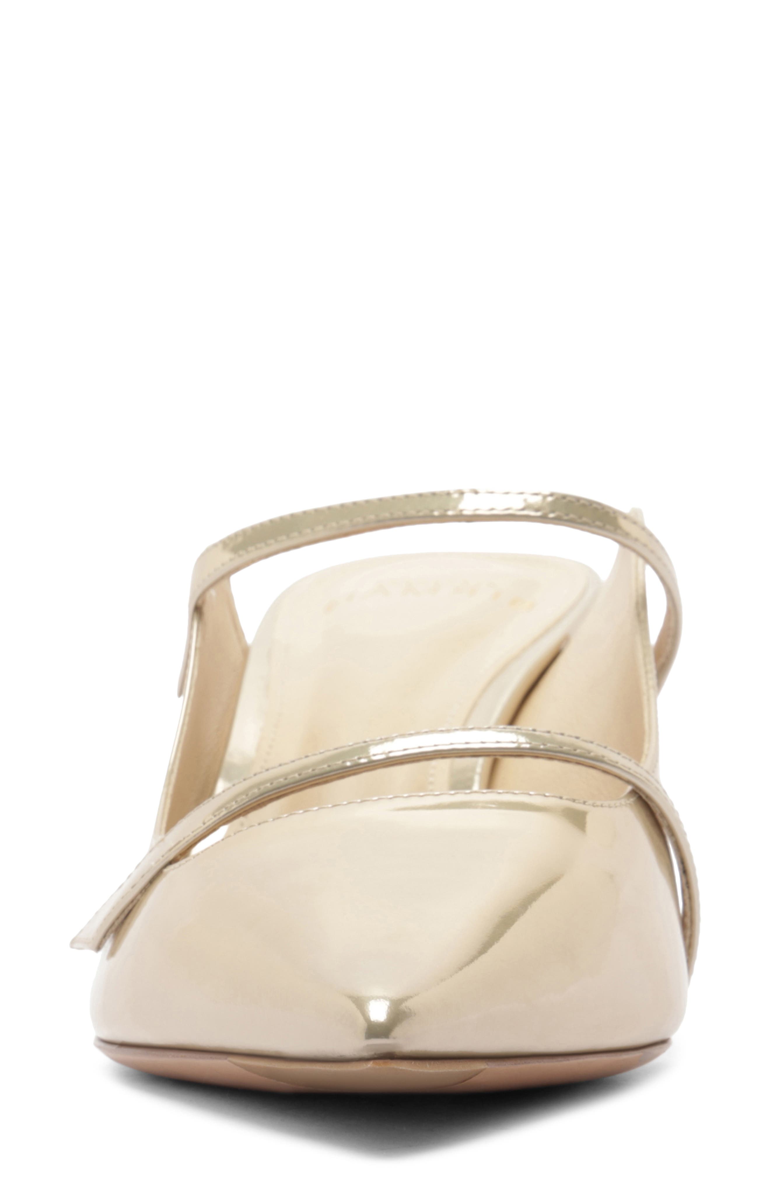 Alexandre Birman Tita Metallic Pointed Toe Mule Pump, Alternate, color, Yellow