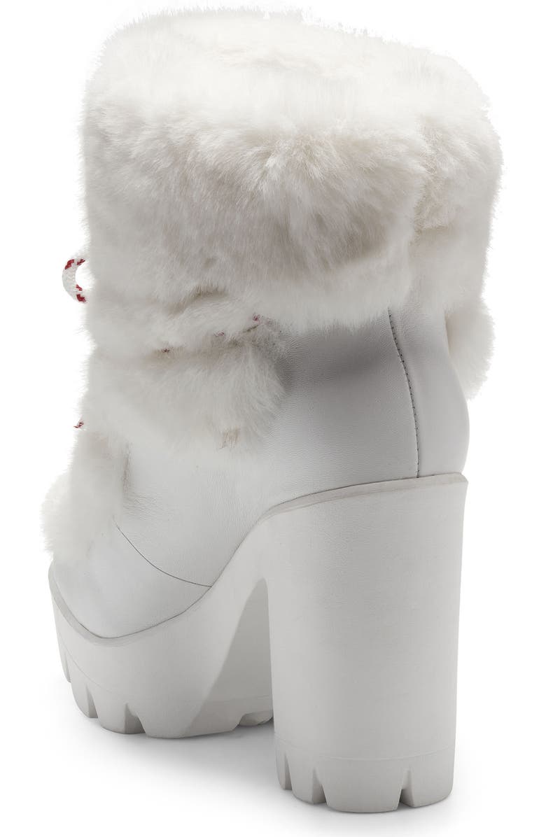 Jessica Simpson Mirie Faux Fur Platform Lug Sole Boot, Alternate, color, White/ Bright