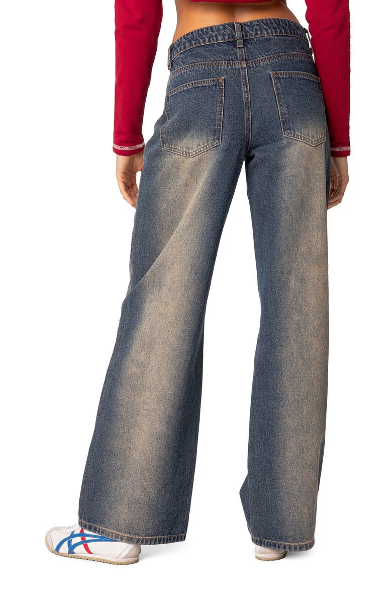 Raelynn Wide Leg Jeans, Alternate, color, BLUE/ BROWN-WASHED
