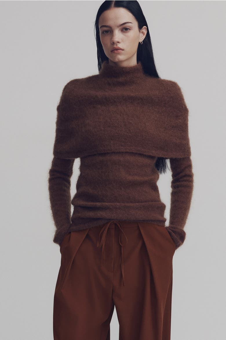 Layered-look Trousers, Alternate, color, Brown