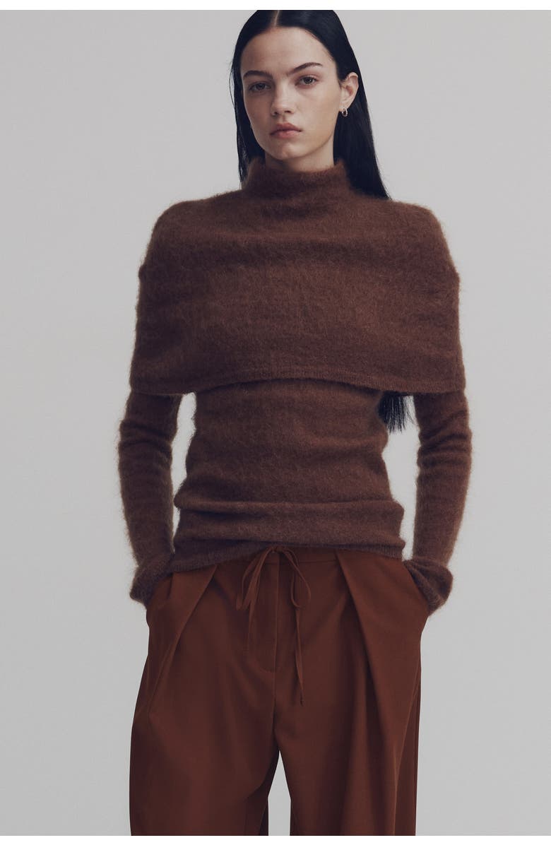 H&M Layered-look Trousers, Alternate, color, Brown