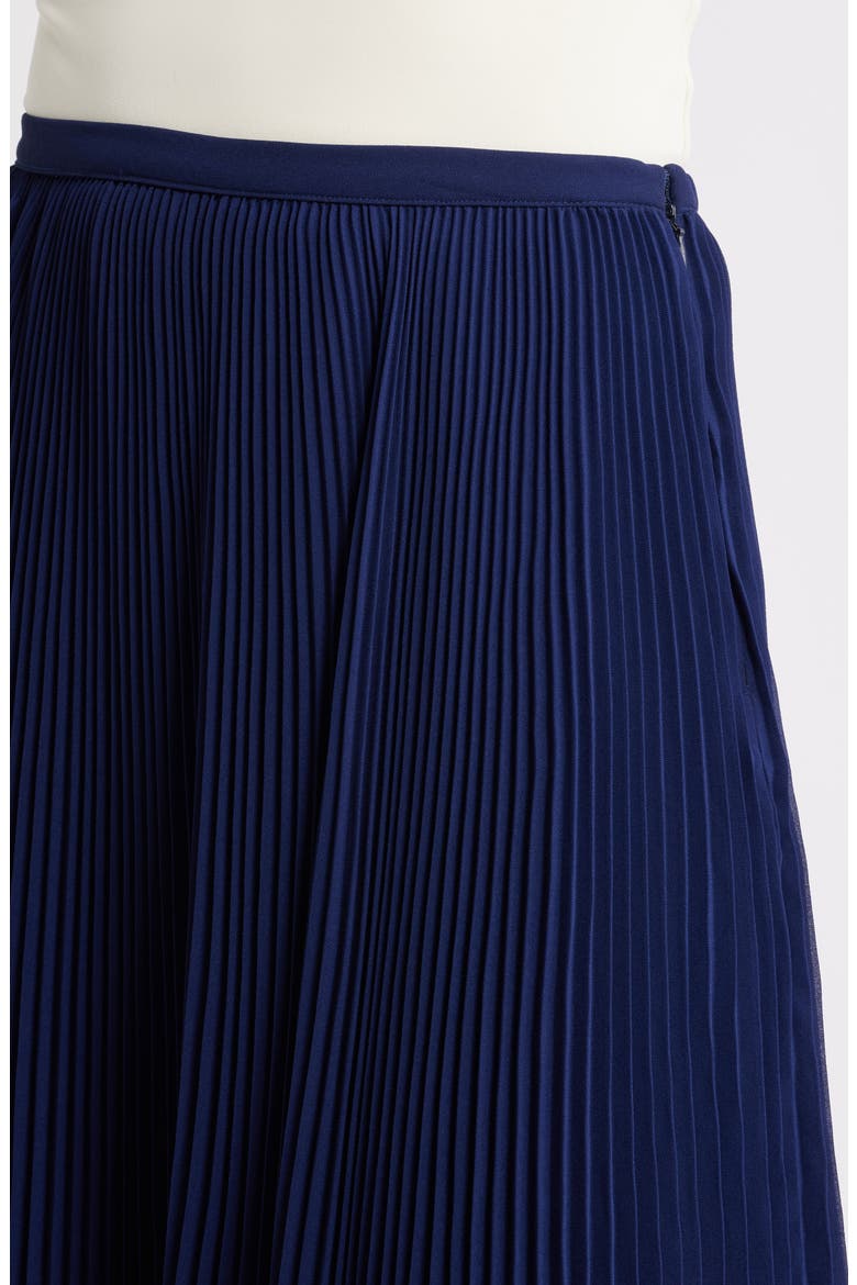 Kella Pleated Skirt, Alternate, color, NAVY