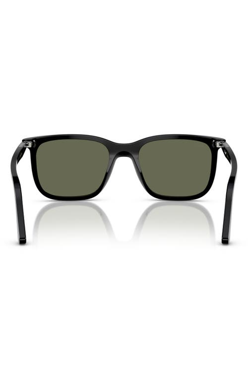 Persol 53mm Polarized Rectangular Sunglasses In Black