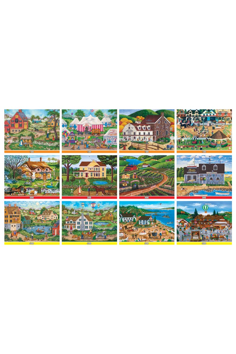 Folk Art Puzzle Collection 12 Pack, Alternate, color, Multicolor