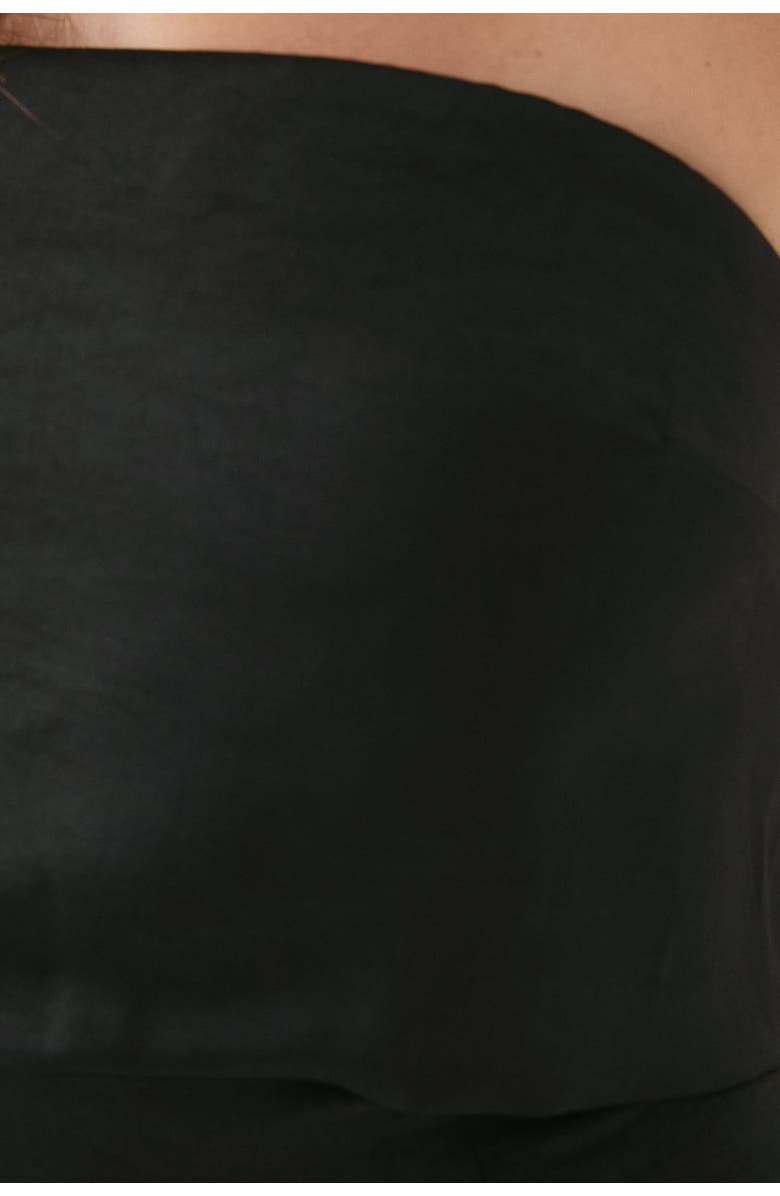 MissPap Premium Bandeau Overlay Bridesmaid Dress, Alternate, color, Black