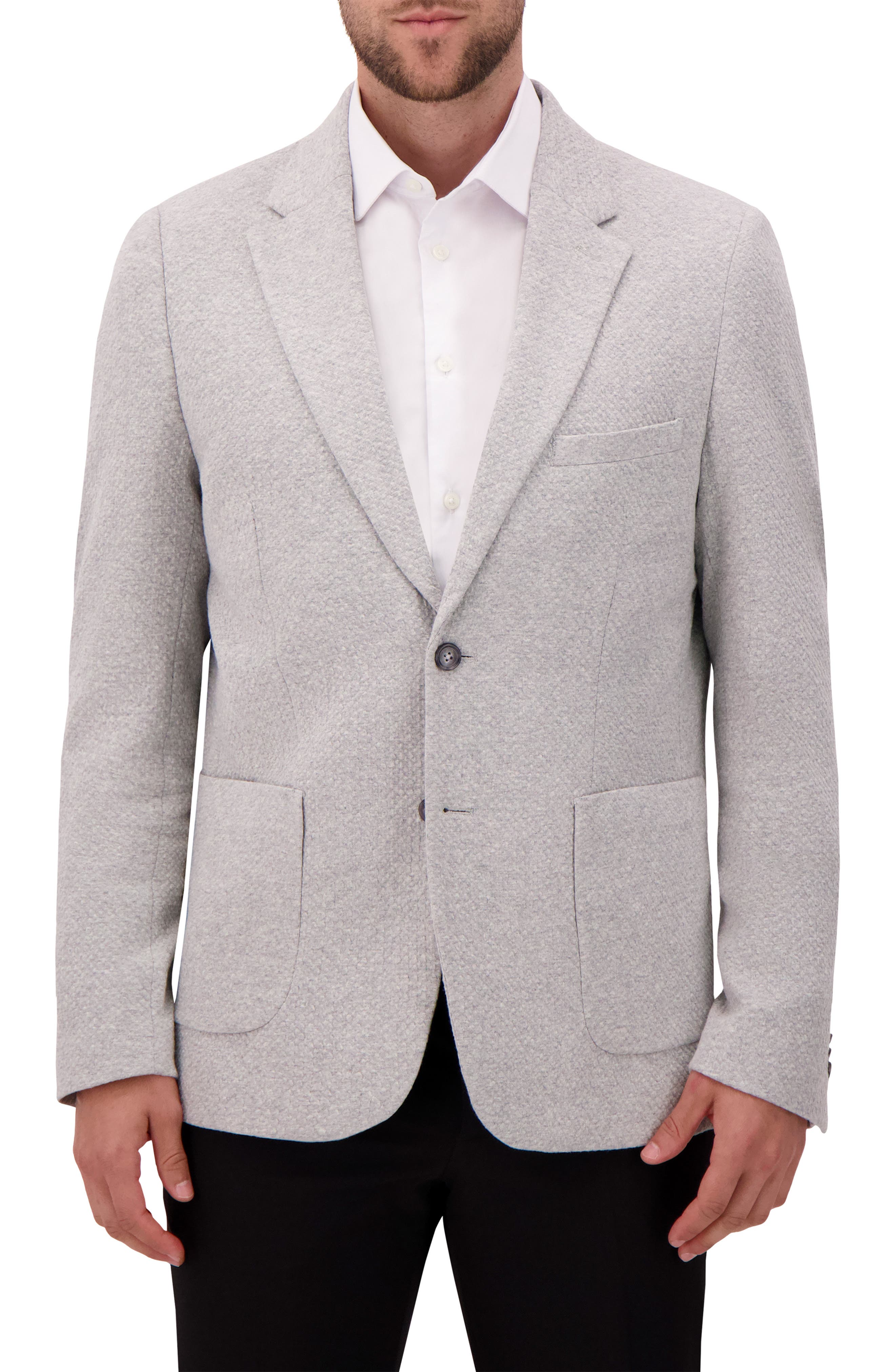 Modern Fit Textured Knit Cotton Blend Sport Coat