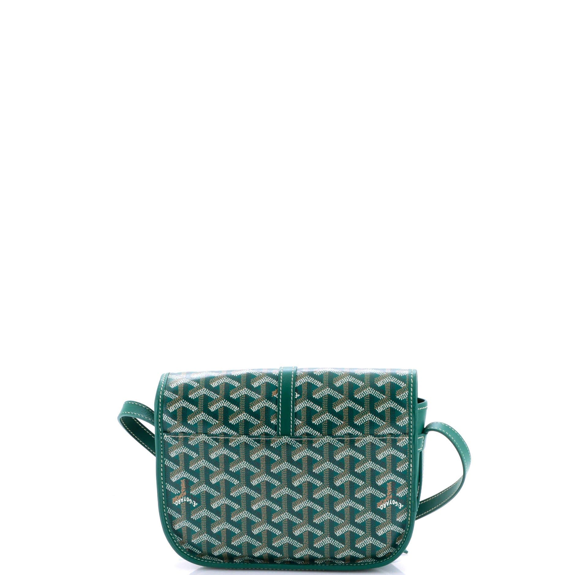 Pre-Owned Goyard Belvedere II Messenger Bag Coated Canvas PM, Alternate, color, Green
