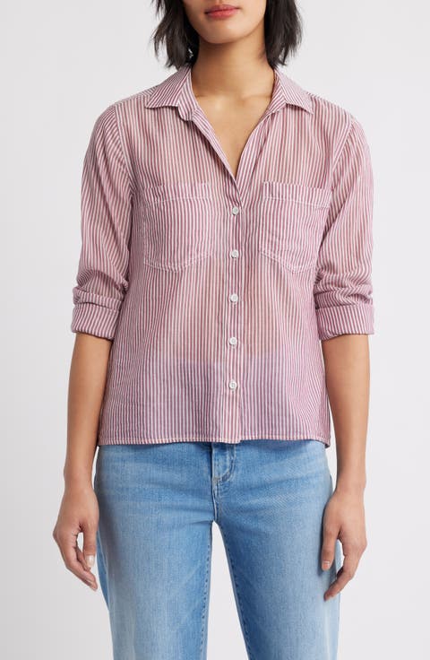 Stripe Button-Up Shirt