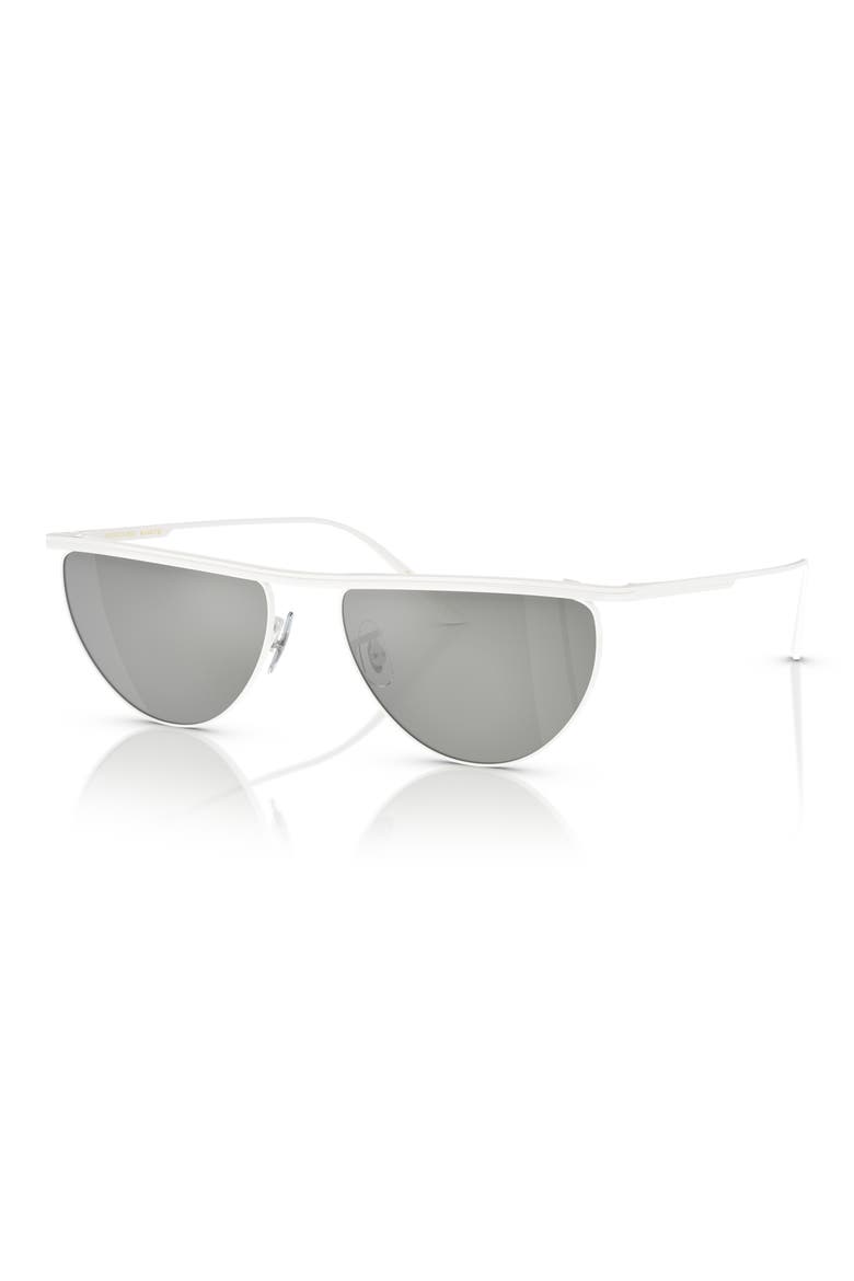 x KHAITE 56mm Mirrored Irregular Sunglasses, Alternate, color, SILVER MIRROR