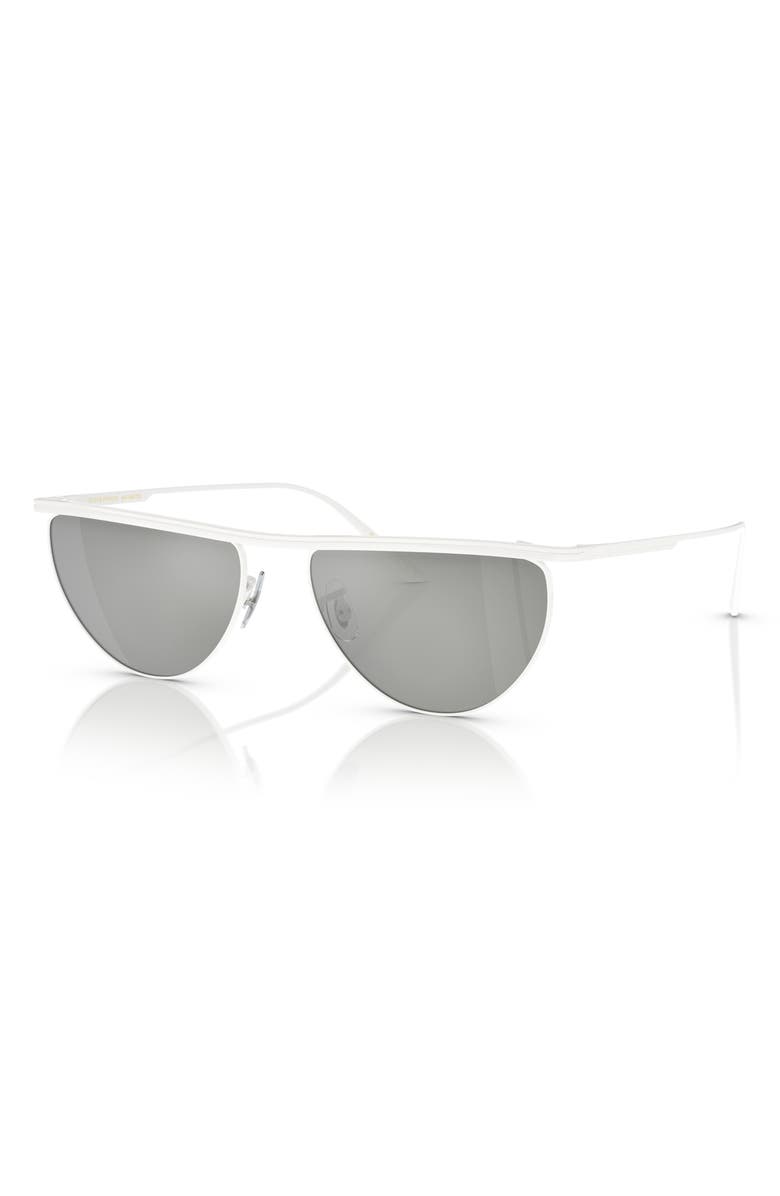 Oliver Peoples x KHAITE 56mm Mirrored Irregular Sunglasses, Alternate, color, Silver Mirror