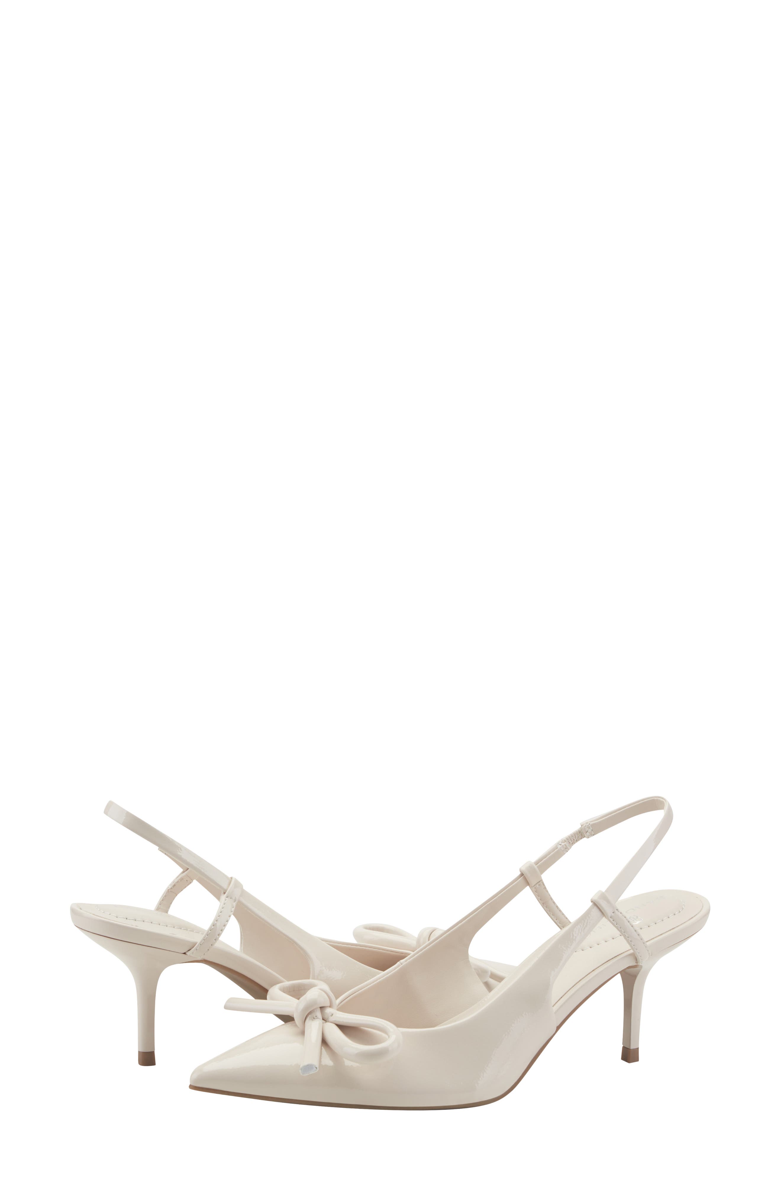 Margla Faux Leather Slingback Pump, Alternate, color, IVORY