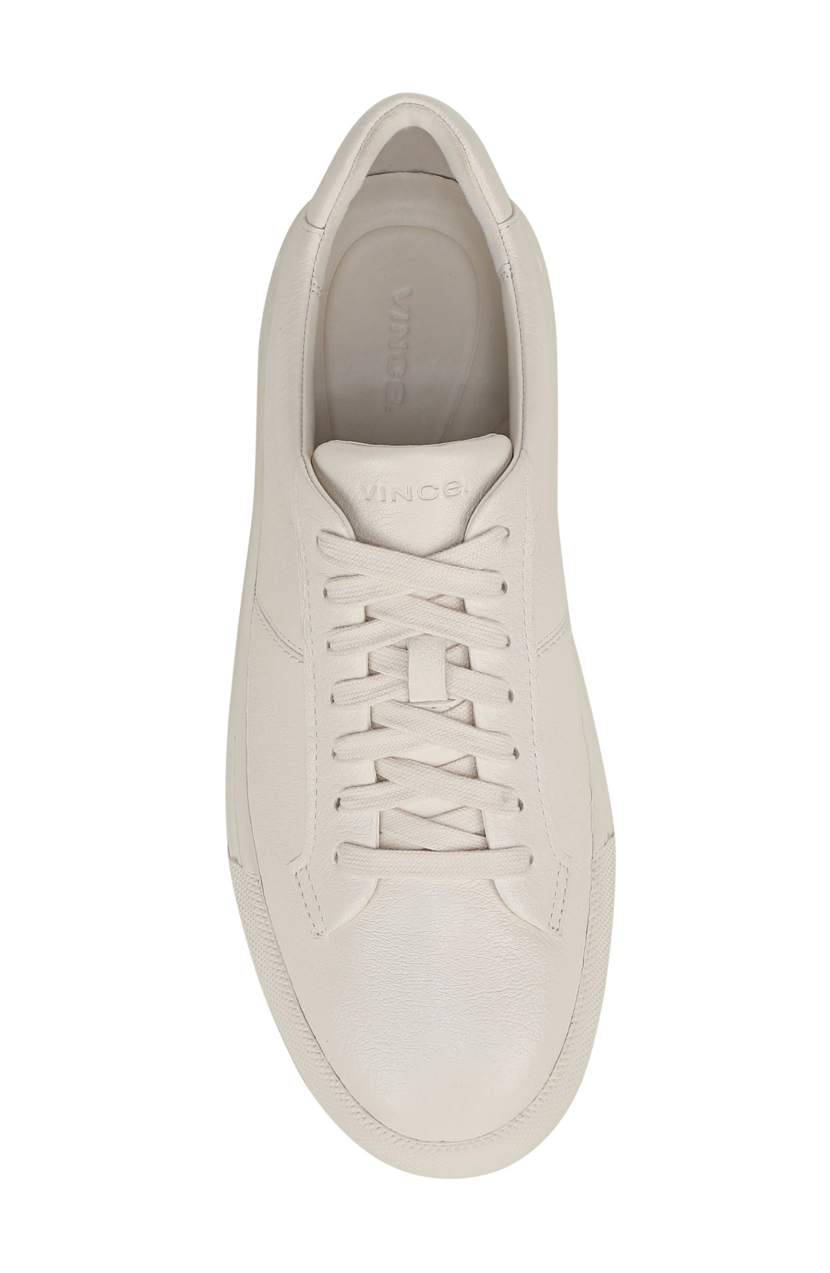 Lomas Leather Sneaker, Alternate, color, PEBBLE WHITE