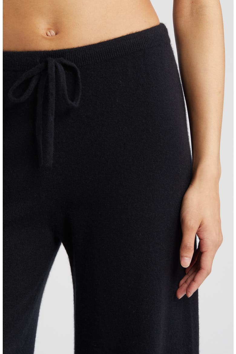 Crop Cashmere Pajamas, Alternate, color, BLACK ROCK