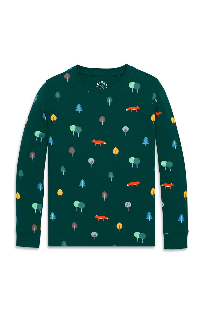 Primary Kids Organic Long Sleeve Pj Top, Main, color, 