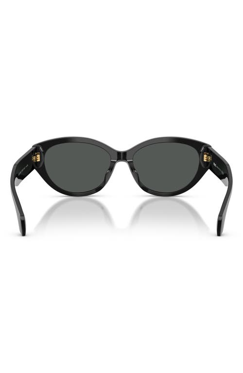 Versace 56mm Gradient Oval Sunglasses In Black