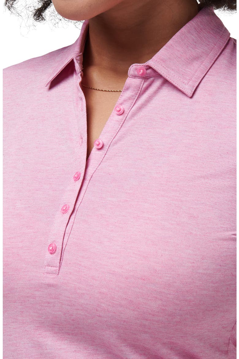 Featherweight Active Polo, Alternate, color, HEATHER RED VIOLET
