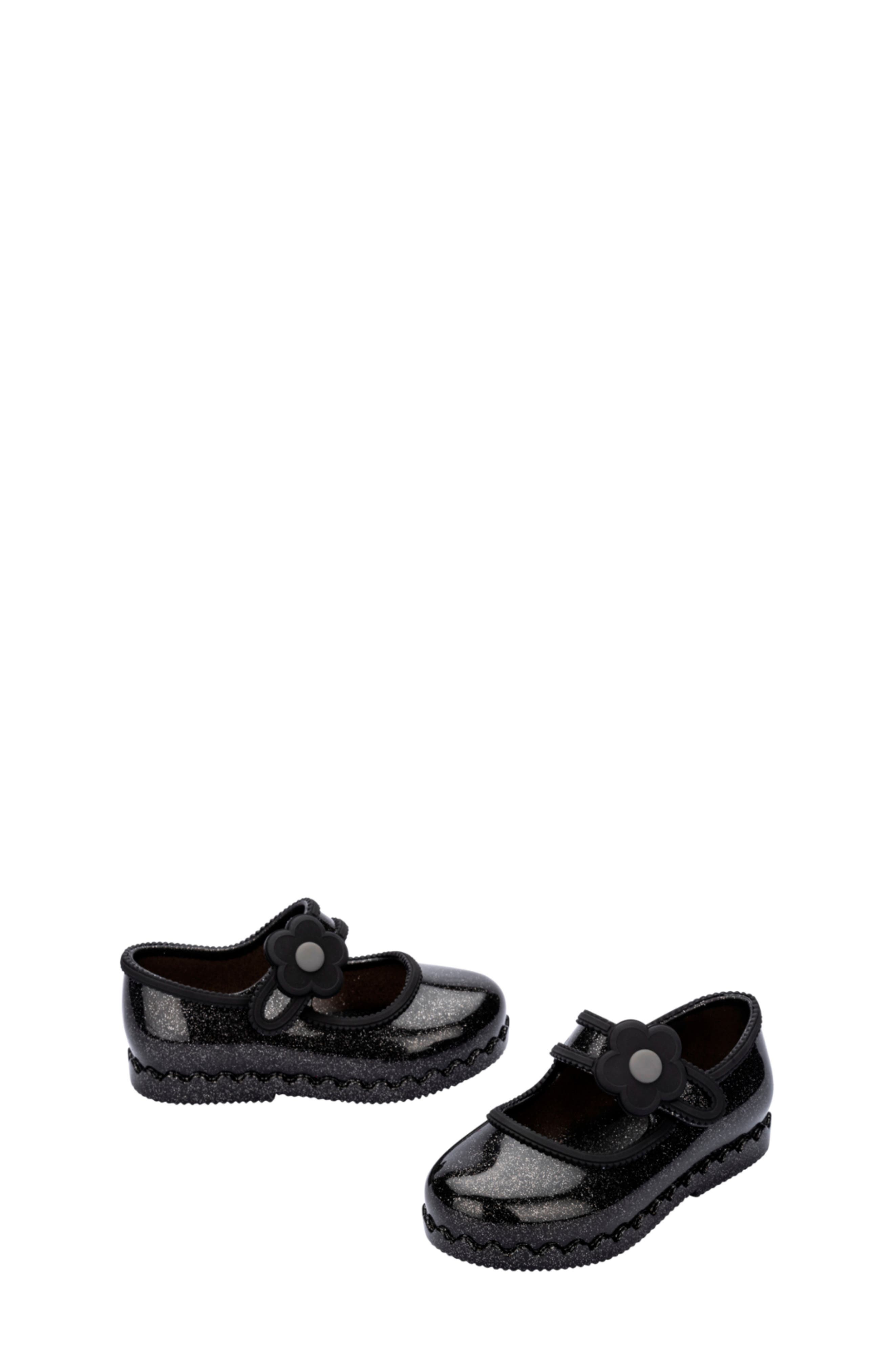 Mini Melissa Hip Ballerina Mary Jane Flat, Alternate, color, Black