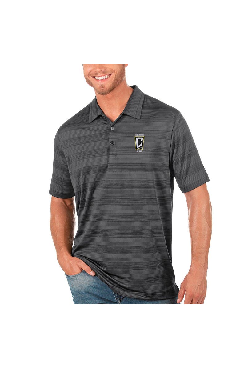 ANTIGUA Men's Antigua Gray Columbus Crew Compass Polo, Alternate, color,
