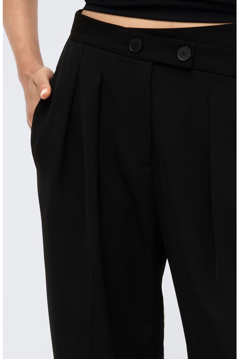 Crisscross Waist Wide Leg Pants, Alternate, color, BLACK