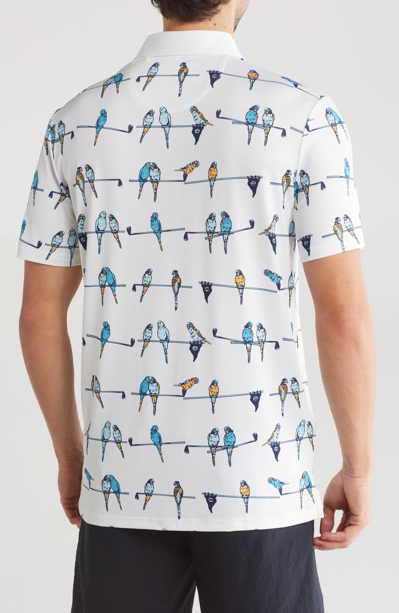 Original Penguin Parrots Club Golf Polo, Alternate, color, Bright White