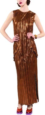 Anna Sui Fortuny Pleats Sleeveless Top