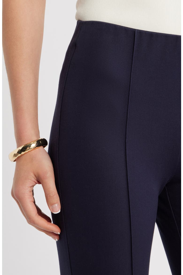 Seamed Stretch Ponte Flare Leg Pants, Alternate, color, NAVY NIGHT