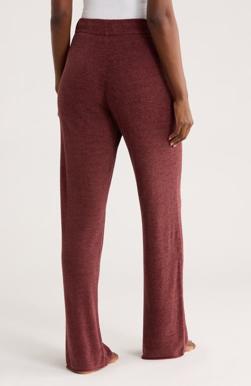 Barefoot Dreams ® Cozychic® Ultra Lite® Rib Rolled Edge Pants In Burgundy