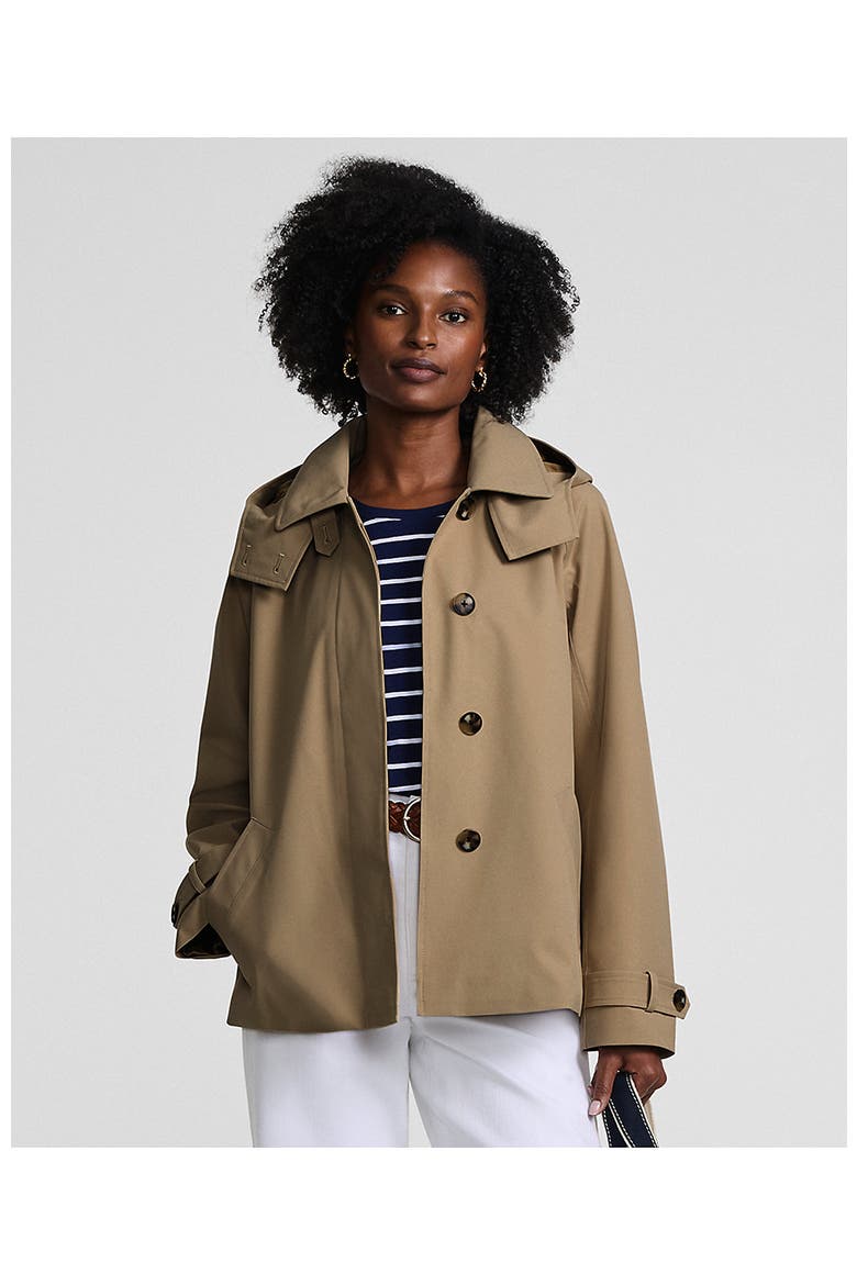 Womens Squall Waterproof Hooded Short Mac Jacket, Alternate, color, Desert Tan