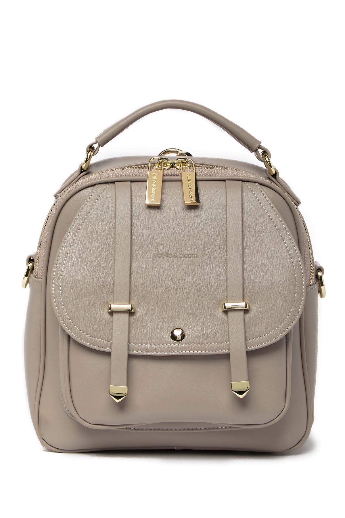 Camila Leather Backpack, Main, color, GREY