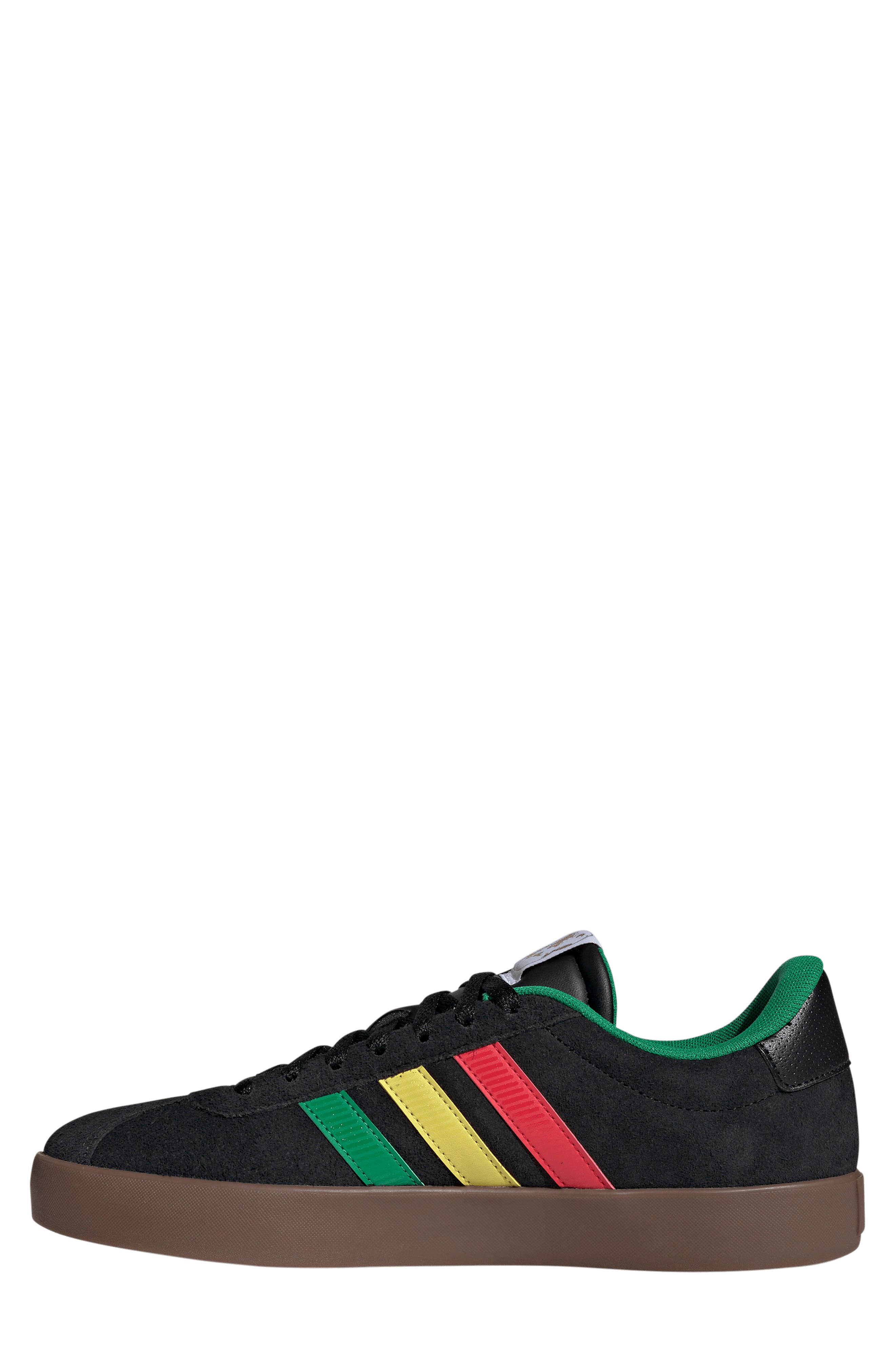 adidas VL Court 3.0 Sneaker, Alternate, color, Core Black/ Green/ Pure Ruby