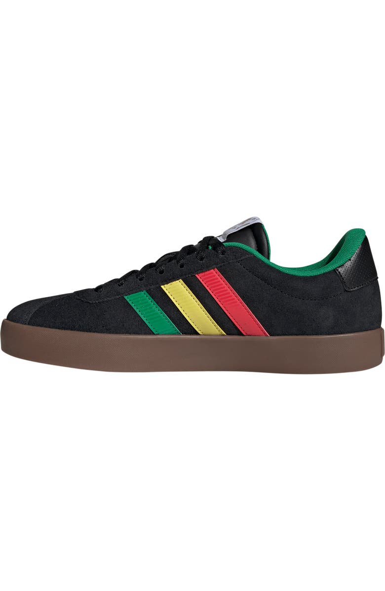 adidas VL Court 3.0 Sneaker, Alternate, color, Core Black/ Green/ Pure Ruby