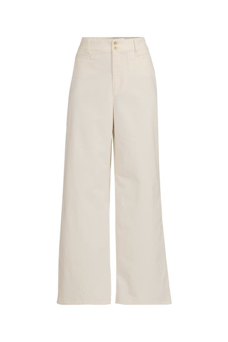 Stretch Canvas High Rise Wide Leg Pants, Alternate, color, Natural