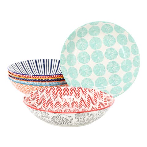 Giovanna 6 Piece Assorted Porcelain Bowl Set