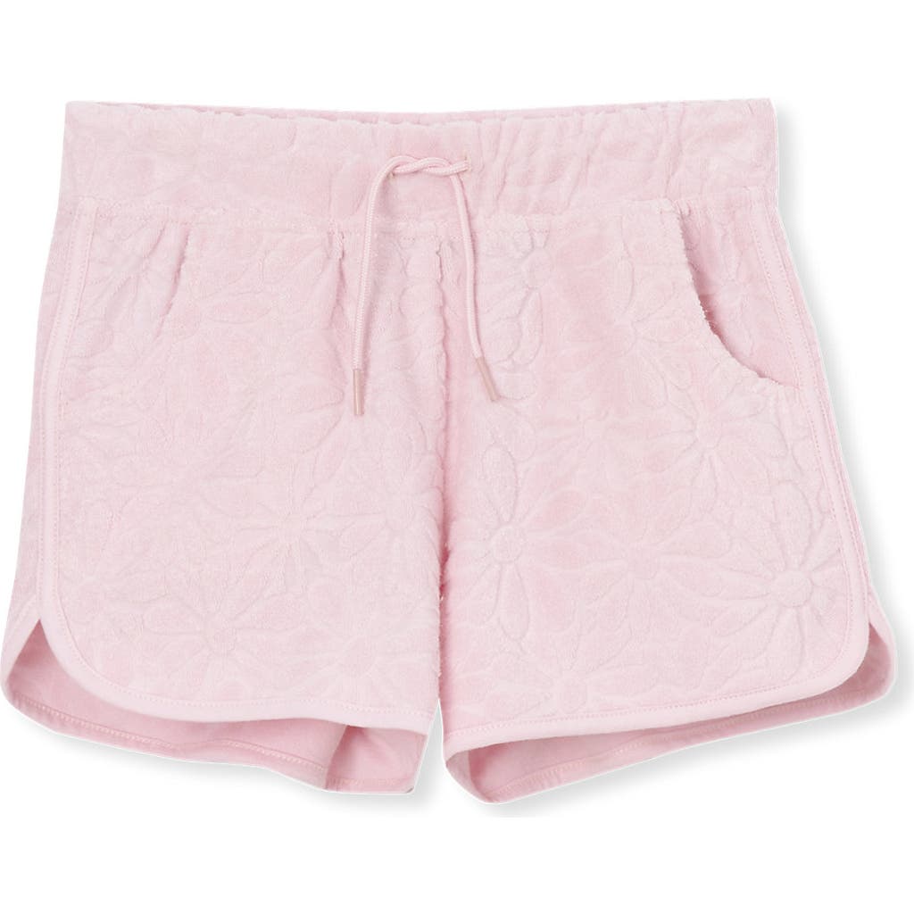 Lands' End Girls French Terry Shorts In Flamingo Daisies
