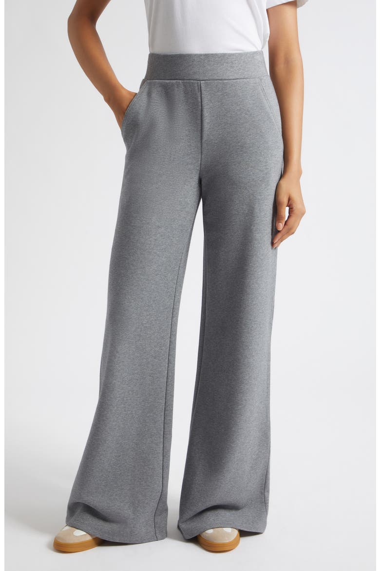 Saunder Wide Leg Pants, Main, color, HEATHER GREY
