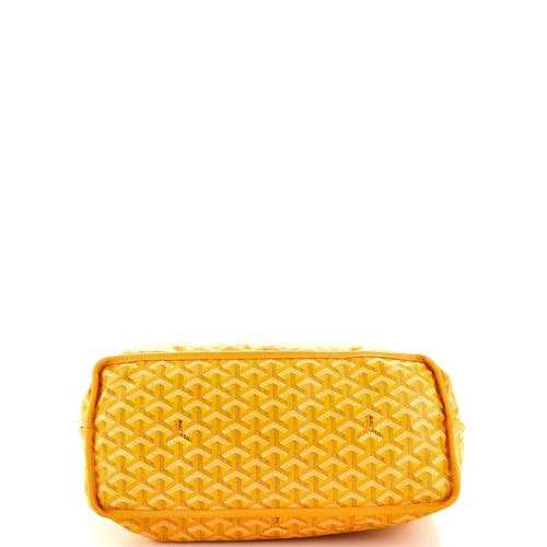 Pre-owned Goyard  Goyard Anjou Reversible Tote Coated Canvas Pm In Yellow