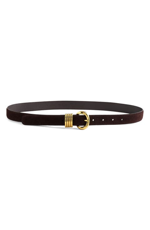 Metal Keeper Suede Belt