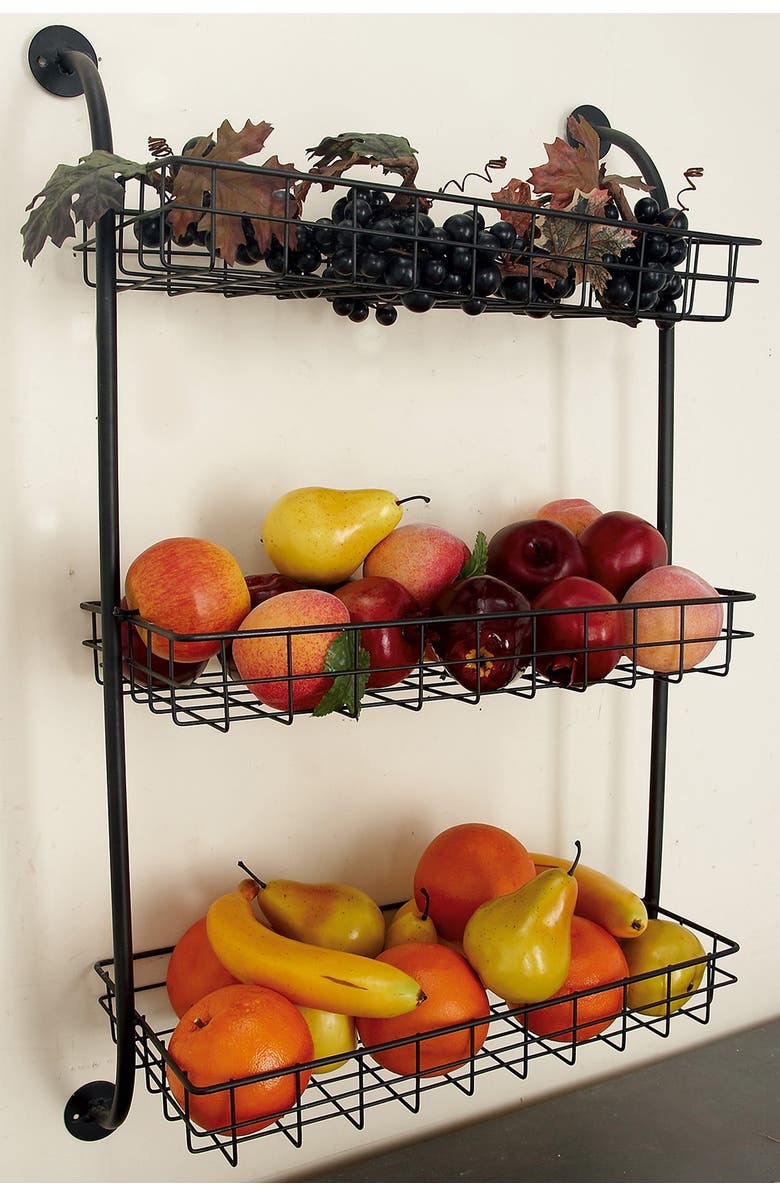 WILLOW ROW Metal Wall Storage Rack, Alternate, color, 