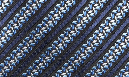 Zegna Ties Stripe Silk Tie In Blue