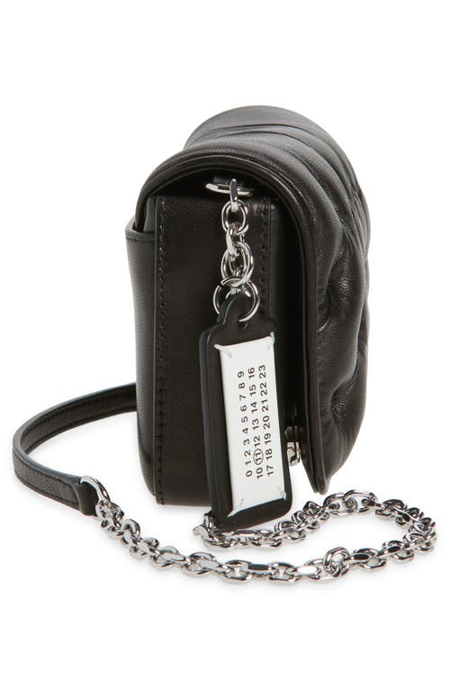 Maison Margiela Glam Slam Leather Wallet On A Chain In Black