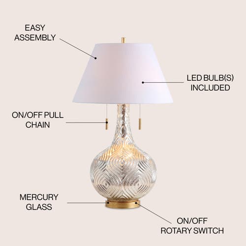 Jonathan Y 30.75in Highland Silver & Gold Table Lamp In Mercury Silver/gold