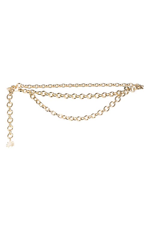 Lele Sadoughi Layered Chain Belt In Gold