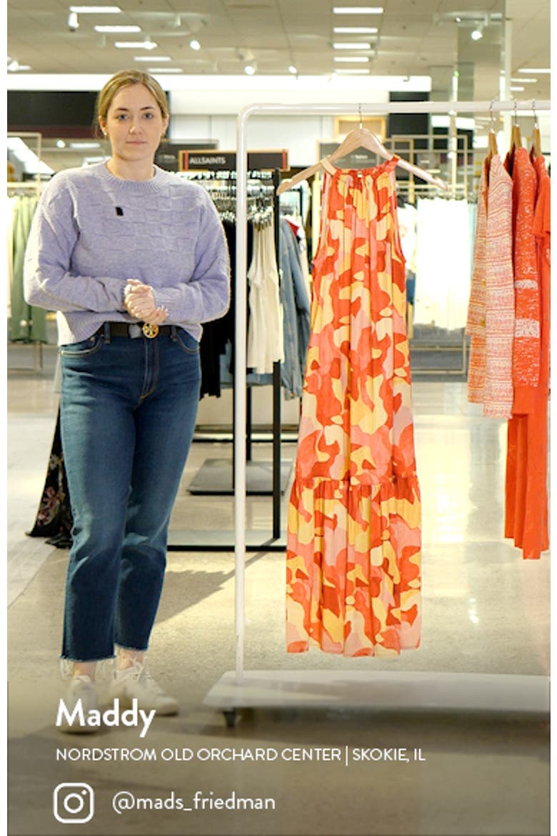 Floral Sleeveless Ruffle Hem Maxi Dress video