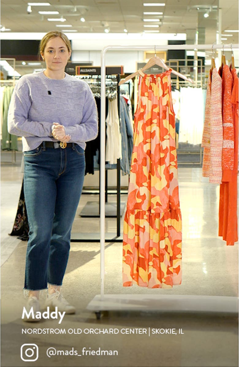 Floral Sleeveless Ruffle Hem Maxi Dress, sales video thumbnail