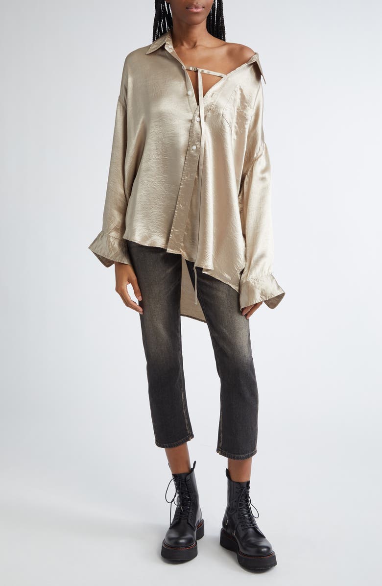 R13 Straight Leg Jeans, Alternate, color, Abbey Black