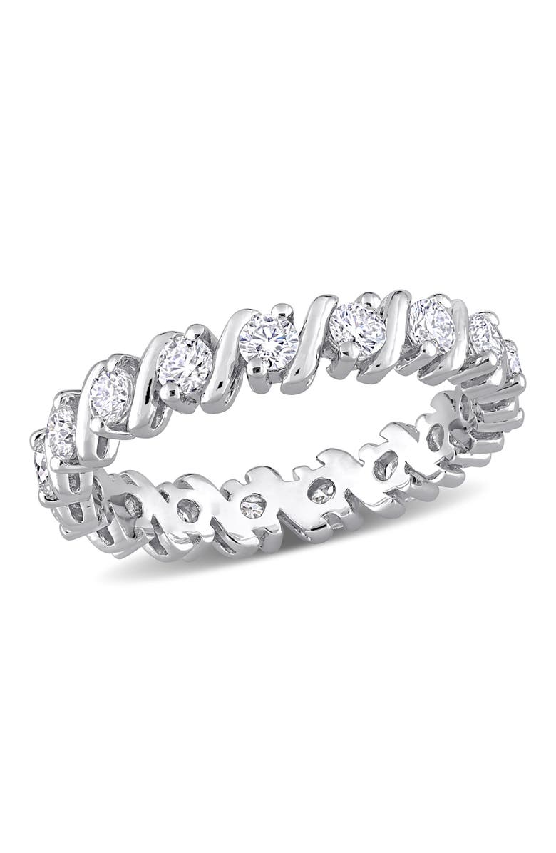 Julianna B. 1CT DEW Moissanite Eternity Band, Main, color, Sterling Silver